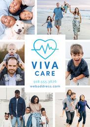 5x7 Cardstock, Printed Envelope with Modern Clinical design