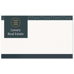 White Vinyl Rectangle Sticker 3"x5" - Pack of 10 with Luxe Pattern design