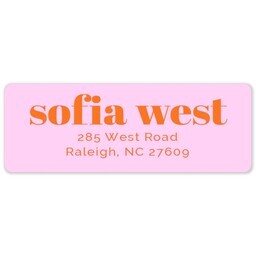 Address Label Sheet with Bold Color design