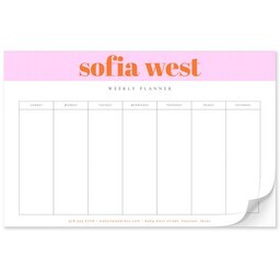 11"x17" Personalized Pad with Bold Color design