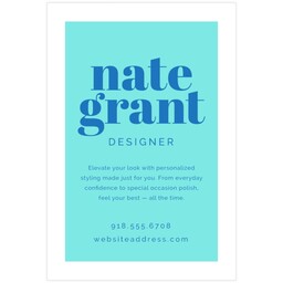 20"x30" Board Print (Bordered) with Bold Color Blue design