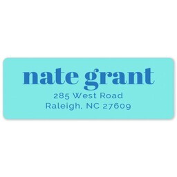 Address Label Sheet with Bold Color Blue design