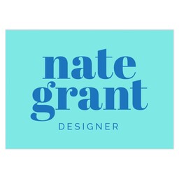 Postcard 4.25"x6" with Bold Color Blue design