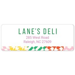 Address Label Sheet with Bright Blocks design