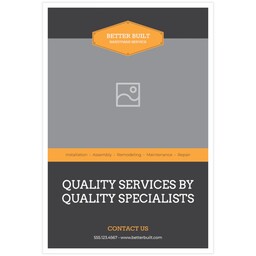 20"x30" Board Print (Bordered) with Built Strong design