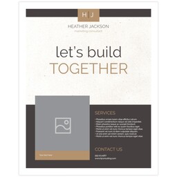 11"x14" Board Print (Bordered) with Classic Monogram design