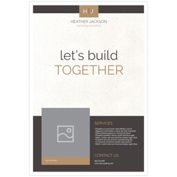 20"x30" Board Print (Bordered) with Classic Monogram design