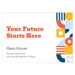 Postcard 4.25"x6" with Geometric Shapes design