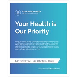 16"x20" Board Print (Bordered) with Healthcare Gradient design
