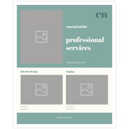 16"x20" Board Print (Bordered) with Modern Clean design