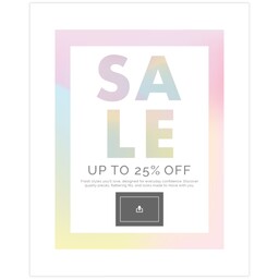 11"x14" Board Print (Bordered) with Modern Holographic design