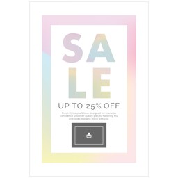 20"x30" Board Print (Bordered) with Modern Holographic design