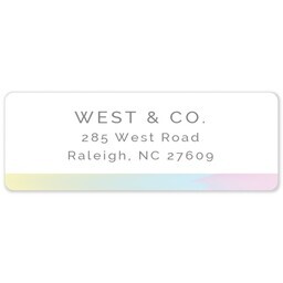 Address Label Sheet with Modern Holographic design