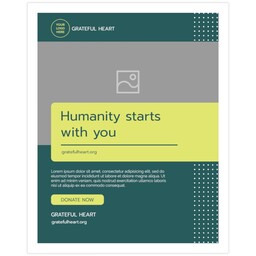 11"x14" Board Print (Bordered) with NonProfit Green design