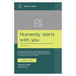 20"x30" Board Print (Bordered) with NonProfit Green design