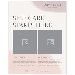 Poster, 11x14, Satin Photo Paper with Soft Watercolor design